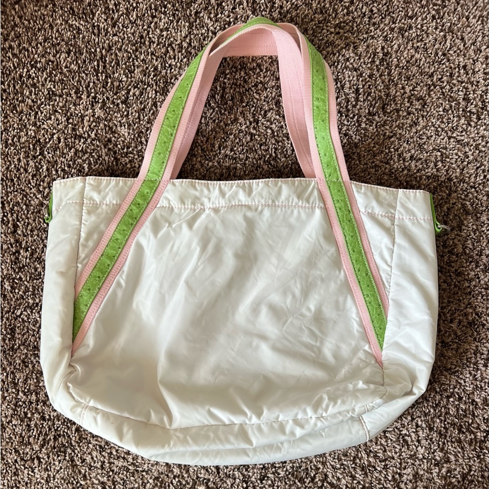 Vintage Bath & Body Works Goldie White Nylon Fabric Ltd. Edition Tote Bag